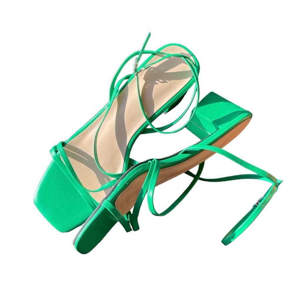Kelly Green Strappy Heels